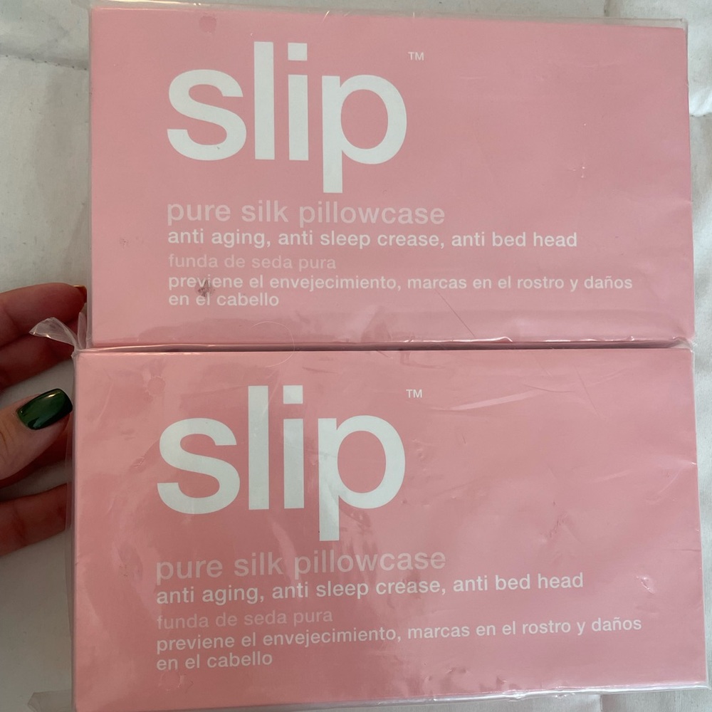 Set of 2 slip pink pillowcase